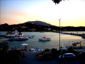 Korfu Griechenland Maeseinsel Sonnenuntergang